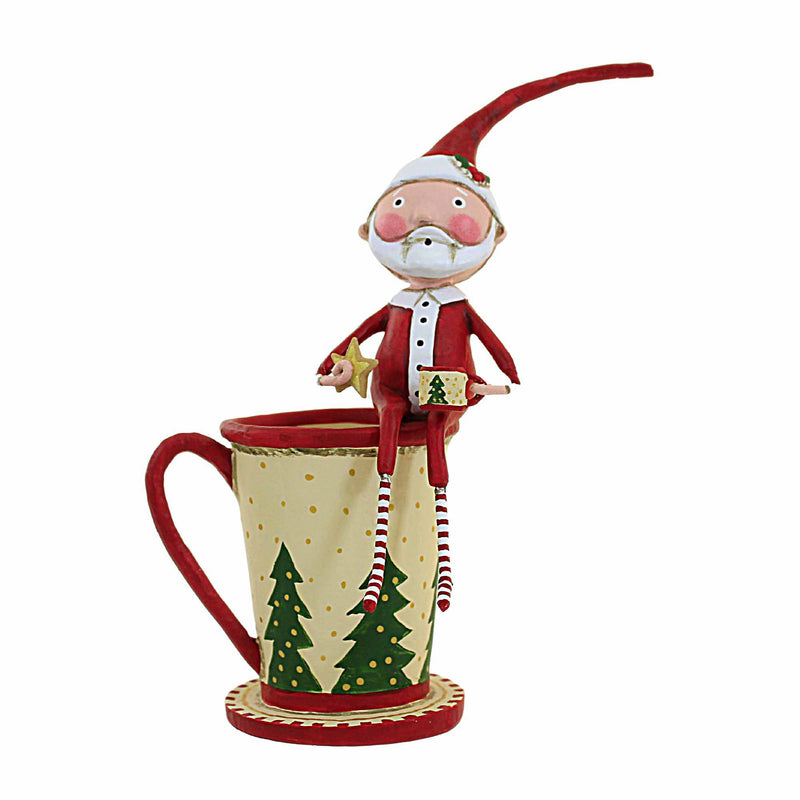Lori Mitchell Cocoa & Cookies Santa - One Figurine 8.0 Inch, Polyresin - Christmas Mug 15528 (Esc15528)