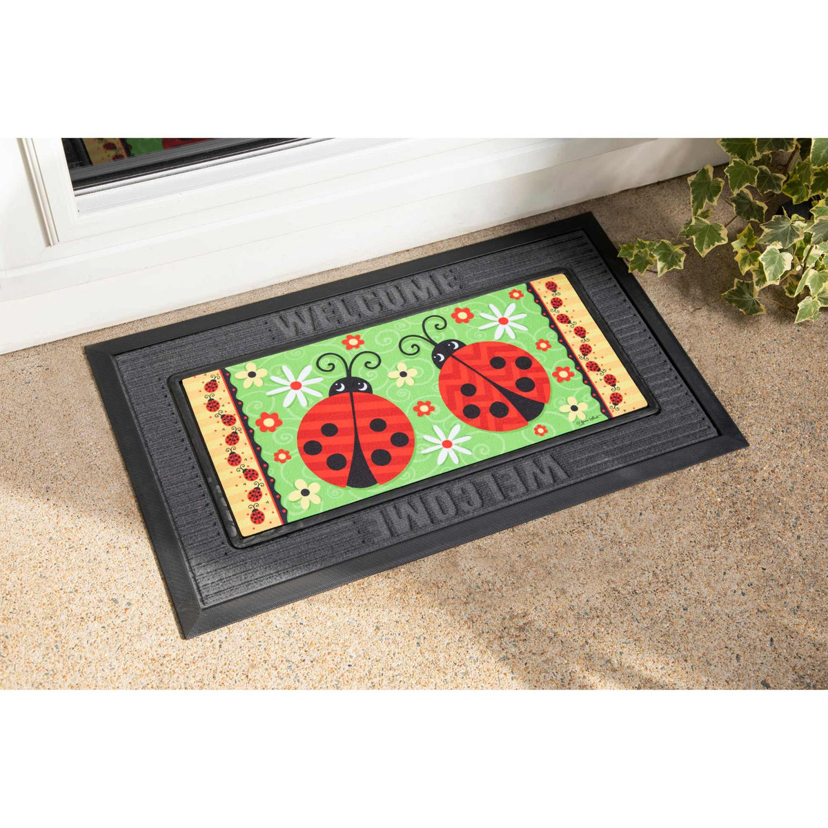Evergreen Ladybug Pair Sassafras Switch Mat - - SBKGifts.com