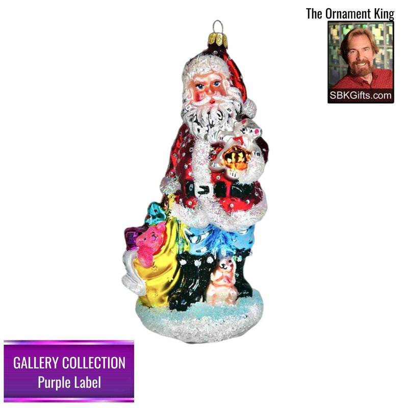 Preorder Hy 24 Santa Delivers - 1 Glass Ornament Inch, - Gallery Purple Label 30064 (Hy30064)