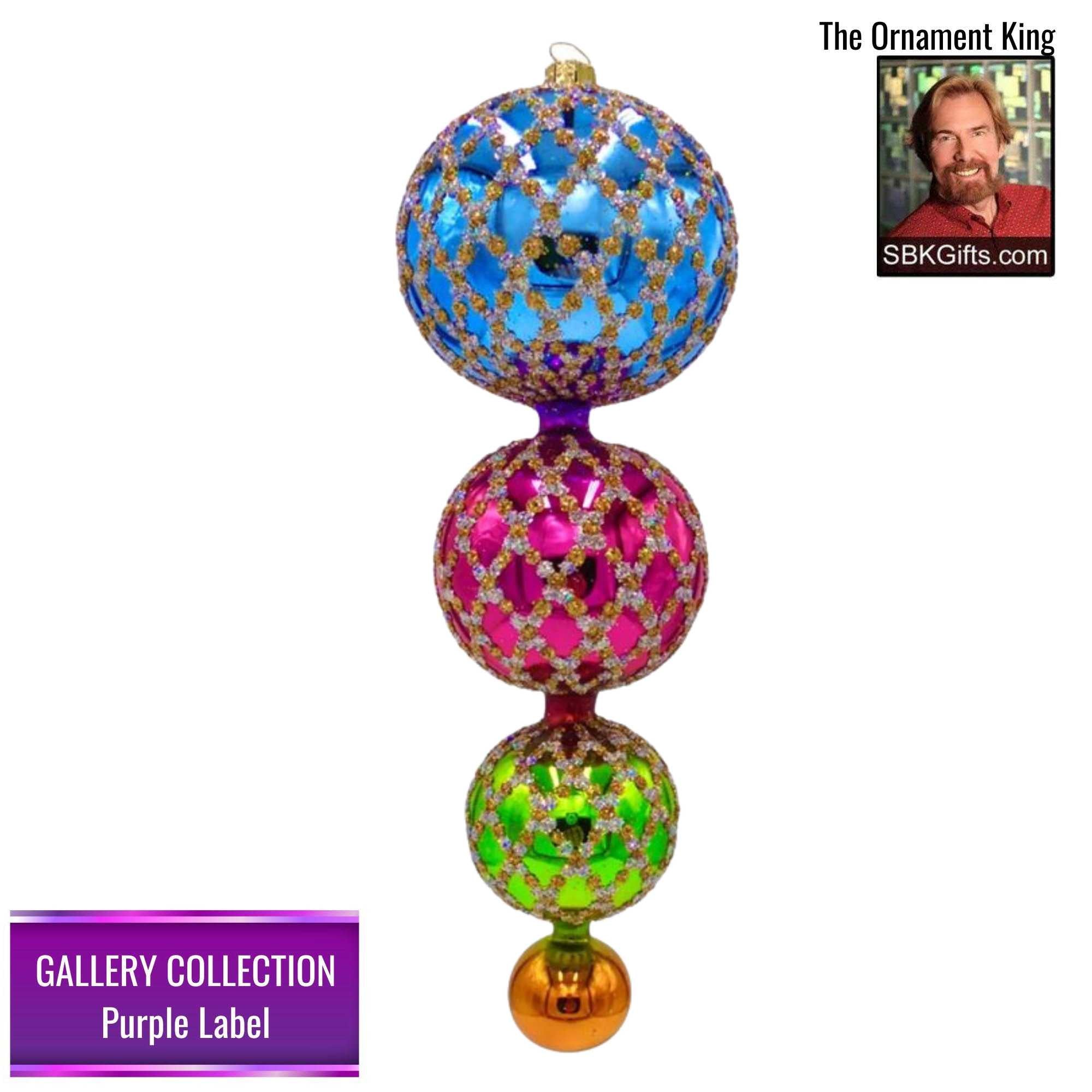 Ornament King 9.00In Bristol Belle '24, Glass, Gallery Purple