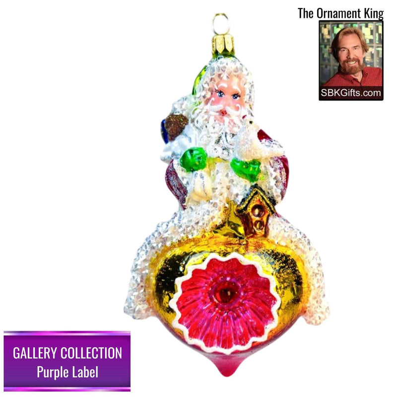 Preorder Hy 24 Wee Papa Claus - 1 Glass Ornament Inch, - Gallery Purple Label 30154 (Hy30154)