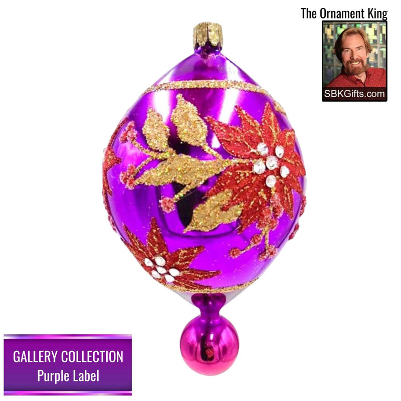 Preorder Hy 24 Purple Passion - 1 Glass Ornament Inch, - Gallery Purple Label 30165 (Hy30165)
