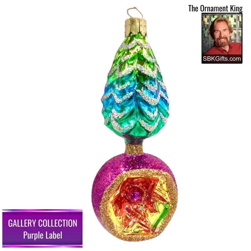 Preorder Hy 24 Rainbow Tree - 1 Glass Ornament Inch, - Gallery Purple Label 30205 (Hy30205)