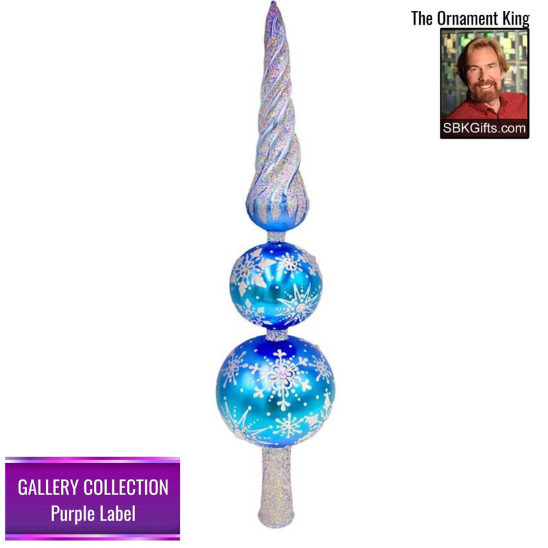 Preorder Hy 24 Winter Bliss Finial - 1 Glass Ornament Inch, - Gallery Purple Label 30215 (Hy30215)