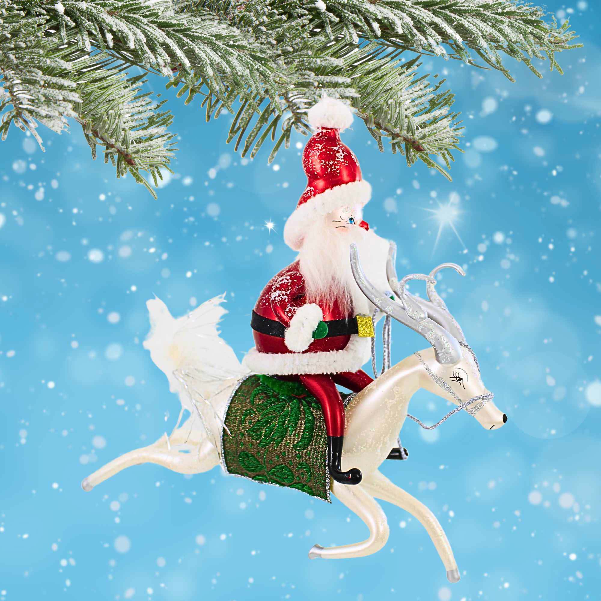 Ornament King 7.50In Off In A Twinkle, Glass, Gallery Purple Label