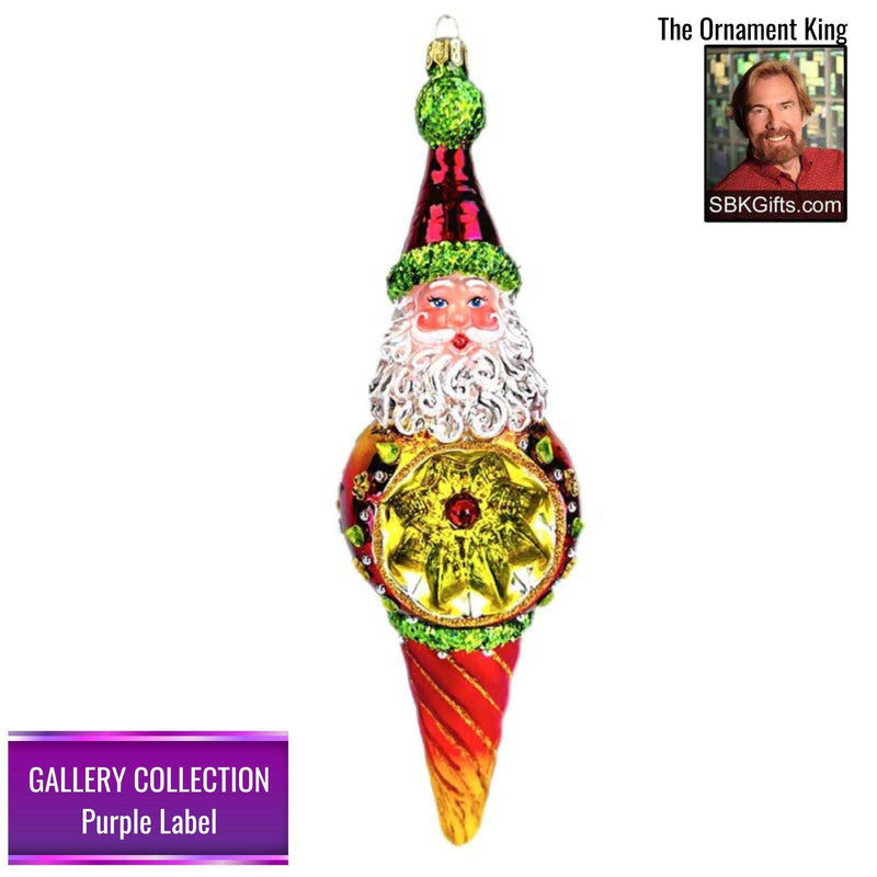 Preorder Hy 24 Santa Scepter - 1 Glass Ornament Inch, - Gallery Purple Label 30234 (Hy30234)