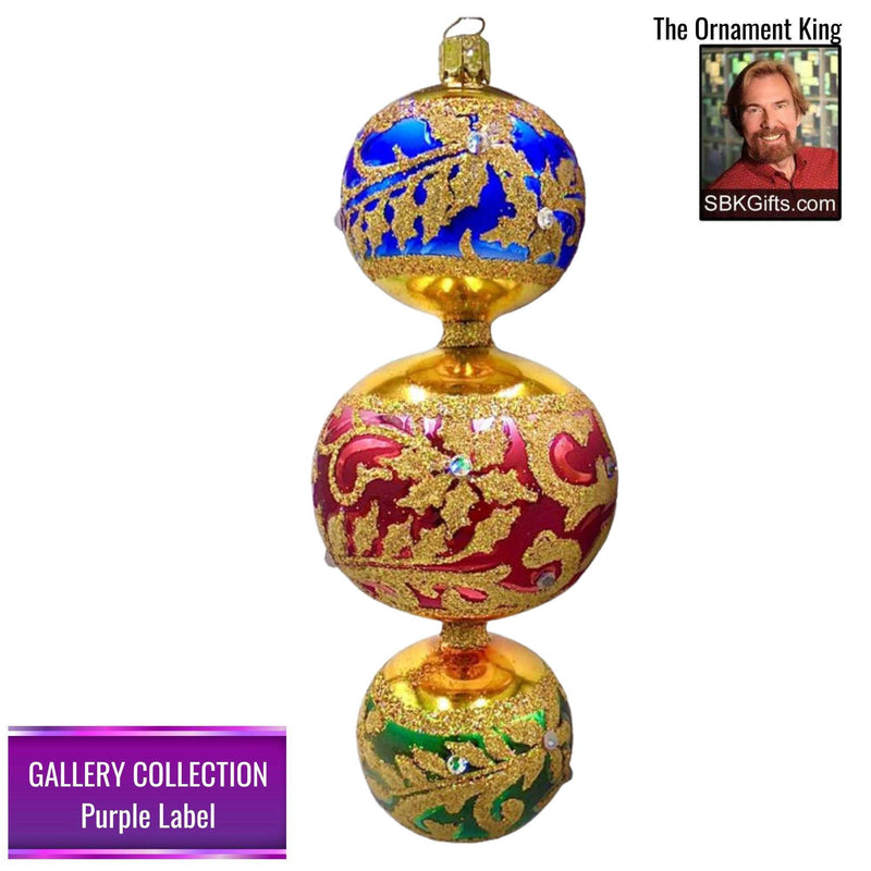 Preorder Hy 24 Baroque Wonder - 1 Glass Ornament Inch, - Gallery Purple Label 30325 (Hy30325)
