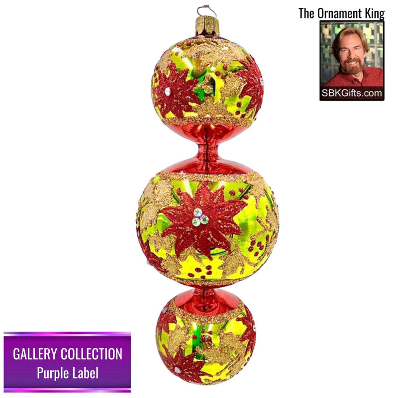 Preorder Hy 24 Baroque Blossom - 1 Glass Ornament Inch, - Gallery Purple Label 30335 (Hy30335)