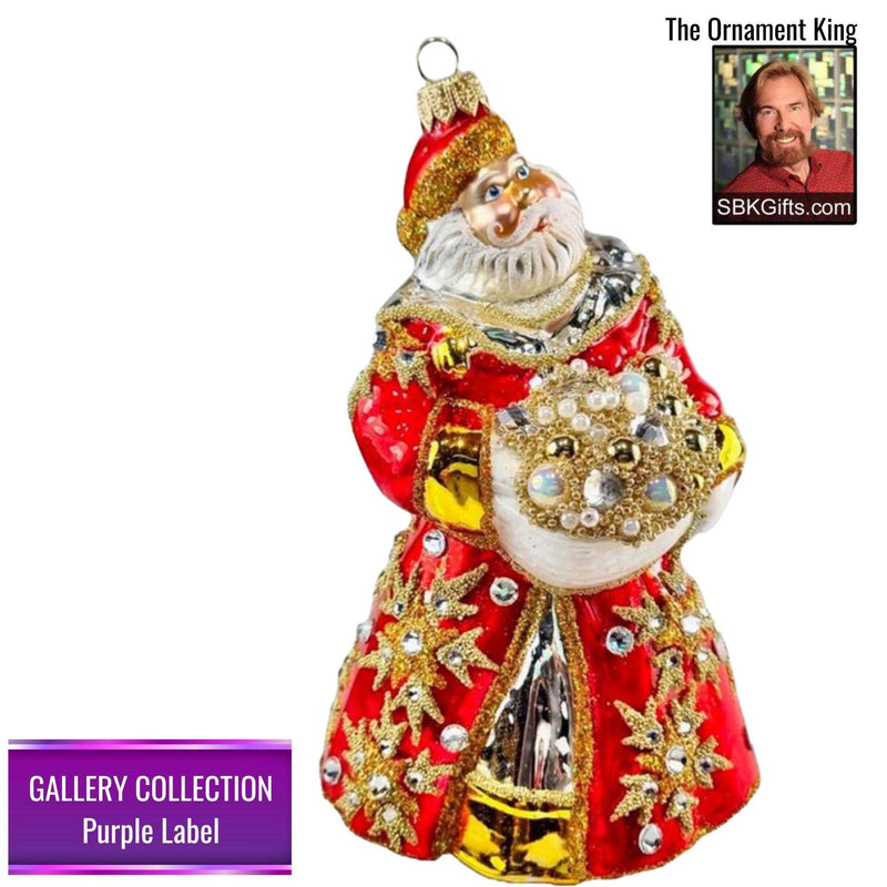 Preorder Hy 24 Santa Splendor - 1 Glass Ornament Inch, - Gallery Purple Label 30521 (Hy30521)