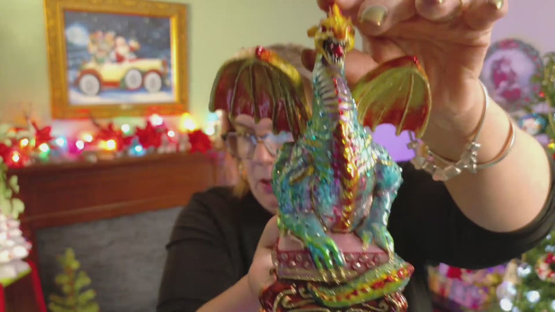 (63575) Turquoise Dragon Ornament