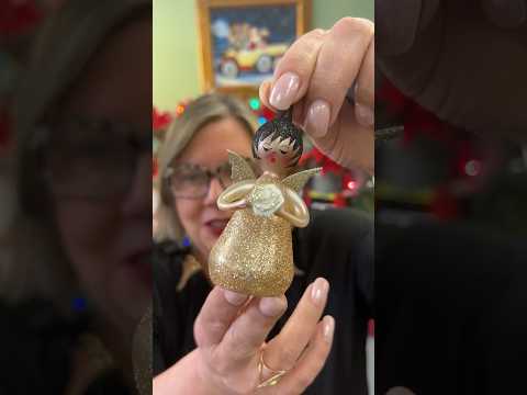 De Carlini Italian Ornaments Gold Angel With Flower - - SBKGifts.com