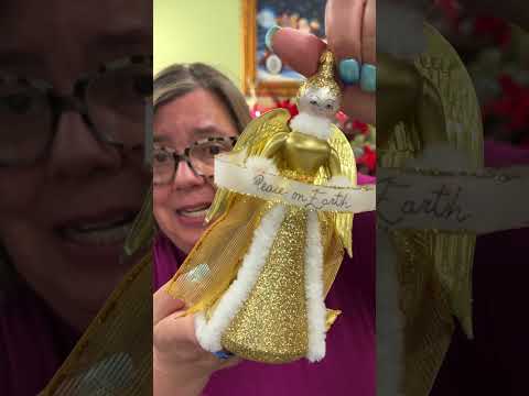 De Carlini Italian Ornaments Peace On Earth Lux Angel - - SBKGifts.com