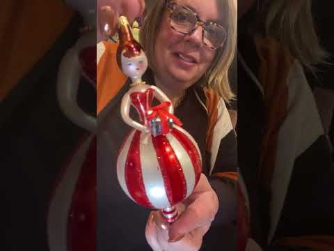 De Carlini Italian Ornaments Dottie Merristripe - - SBKGifts.com