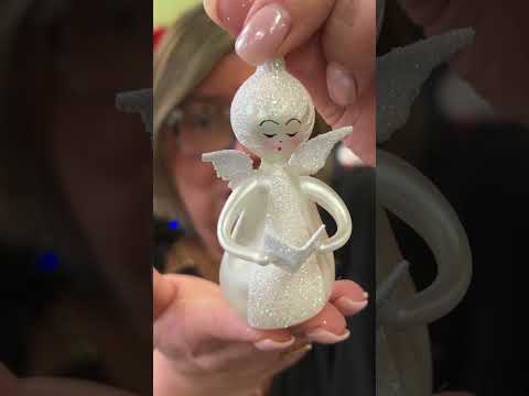 De Carlini Italian Ornaments Angel In White With Book - - SBKGifts.com