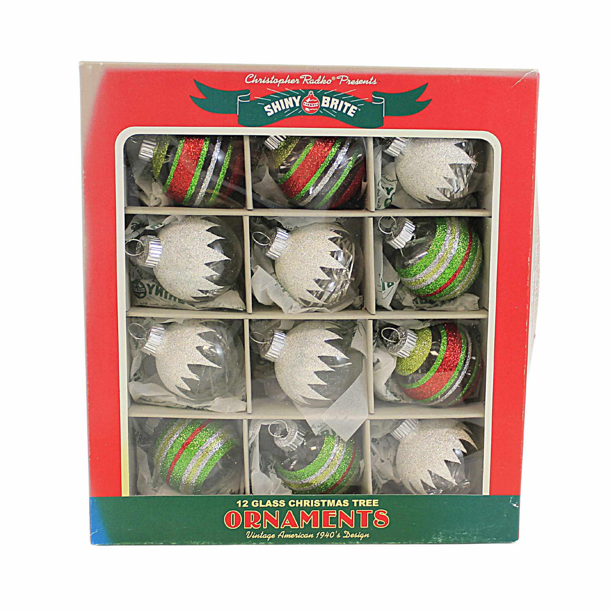 Christopher Radko Holiday Splendor Mini Caps W/ Tinsel - - SBKGifts.com