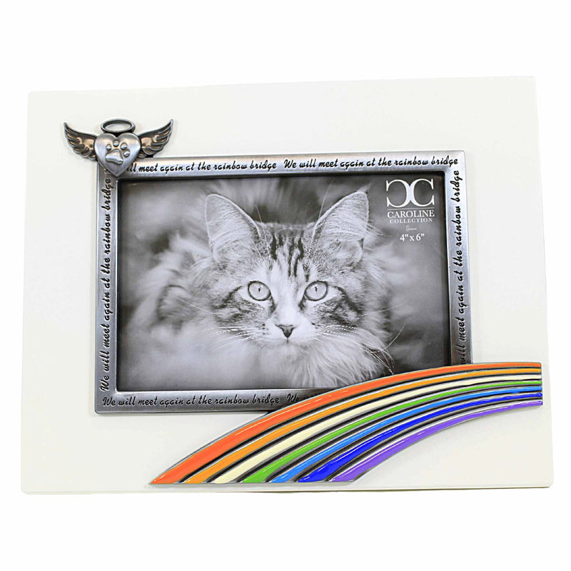 Roman Rainbow Bridge Frame - One Frame 7.0 Inch, - Angel Wings Paw Print 11835 (Rom11835)