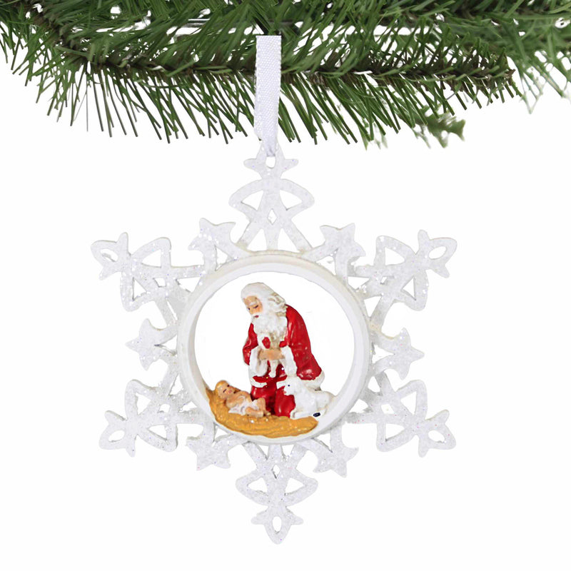 Roman Kneeling Santa Snowflake Ornament - - SBKGifts.com