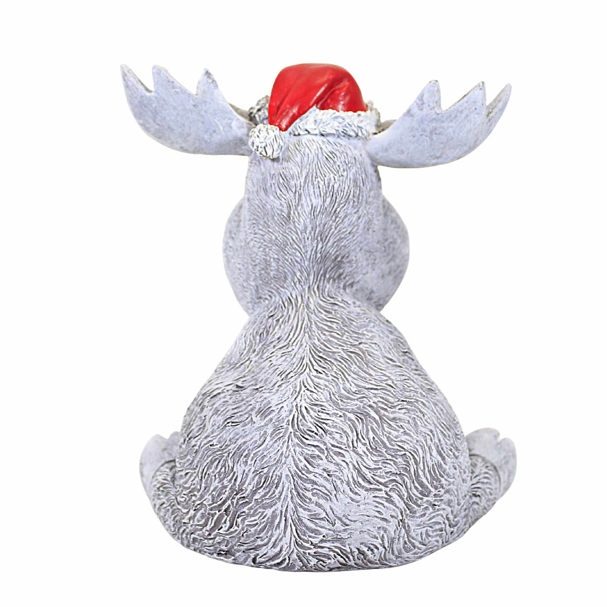 Roman Moose Pudgy Pal W/Santa Hat Statue - - SBKGifts.com