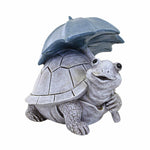 Roman Turtle With Umbrella - One Figurine 6.5 Inch, Polyresin - Garden Statue Shell 18999 (61778)