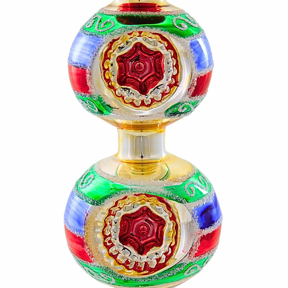 Merrymaking 13.00In Festive Merrymaking Tree Topper, Glass, Double Ball Reflector ...