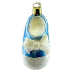 Ornaments To Remember Shoe (Blue) Glass Birth Baptism Personalize 21R1sho004 (10144)
