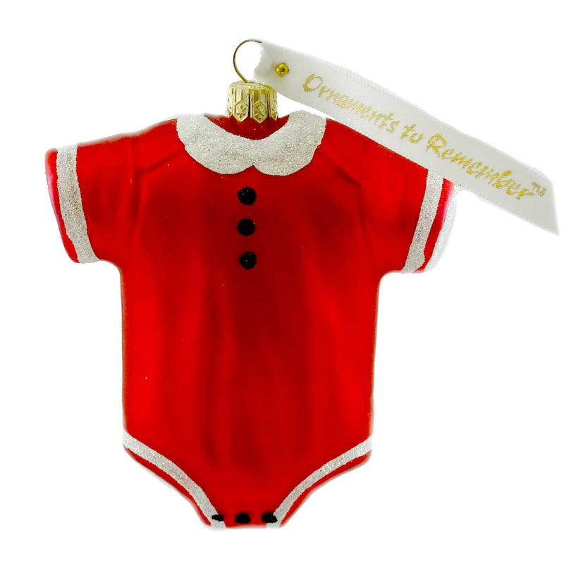 Ornaments To Remember Onesie (Red) Blown Glass Christmas Baby Birth 12R2one003 (10145)