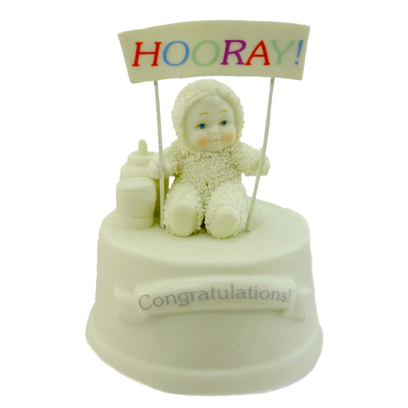 Dept 56 Snowbabies Congratulations Message Box Bisque Porcelain Celebrate 795975 (10351)