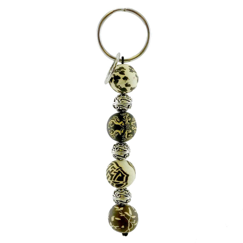 Jewelry TRUFFLE 4 BALL KEY CHAIN Clay & Silver Plated Clay 2701023