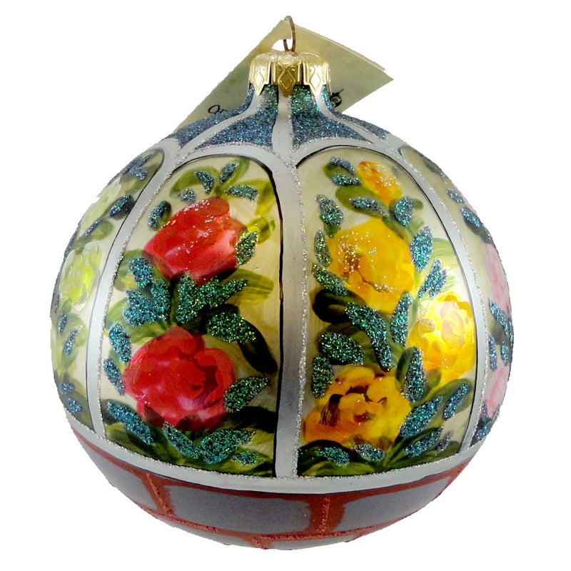 Christina's World Gazebo In The Garden Blown Glass Ornament Ball Rose Gar 886 (11886)
