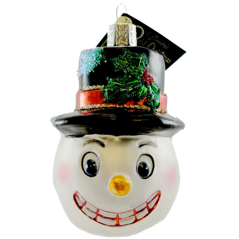 Old World Christmas Vintage Snowman Blown Glass Ornament Christmas 24049 (12415)