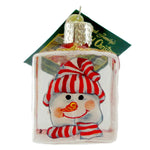Old World Christmas Snowman Pals Glass Ornament Inside Out Art Snowman 99505 (12511)