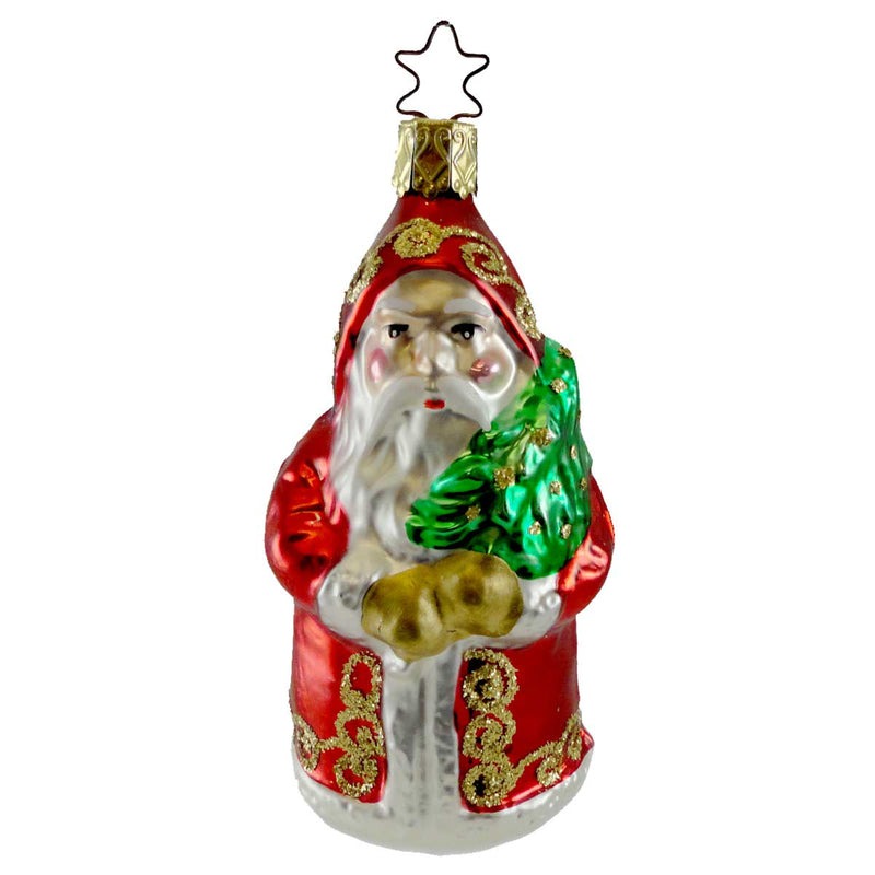 Old World Christmas Santa/Gold Trim Blown Glass Ornament Star146 (12602)