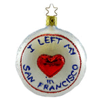 Inge Glas SAN FRANCISCO CABLE CAR Blown Glass Ornament San Fran Street 105306