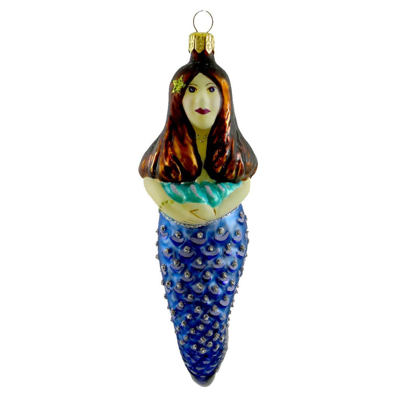Holiday Ornament Amethyst Mermaid Glass Myth Female Fish Siren V24057ac (13614)