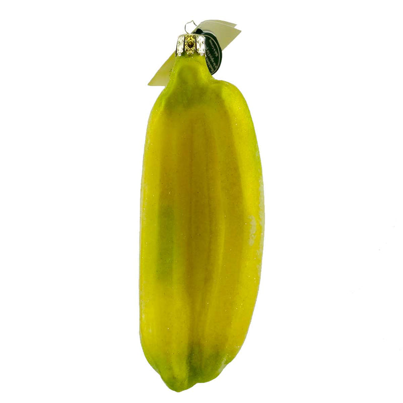 Holiday Ornament Banana Bunch Blown Glass Ornament Fruit Vegetable Peel Web41020 (13628)