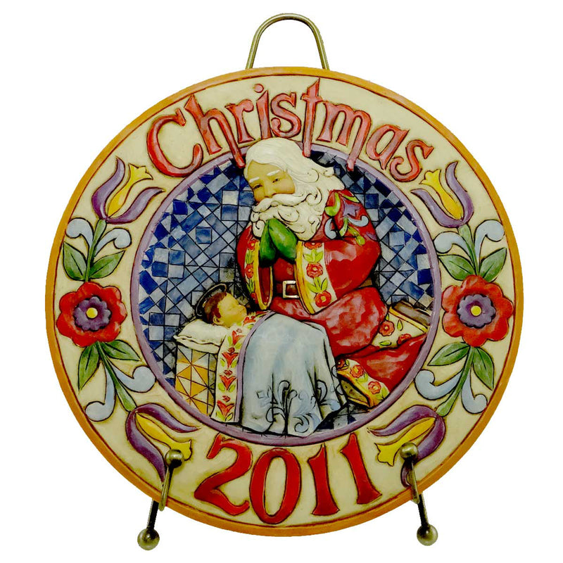 Jim Shore Every Knee Shall Bow Stone Resin/Metal 2011 Christmas Plate 4023459 (13663)