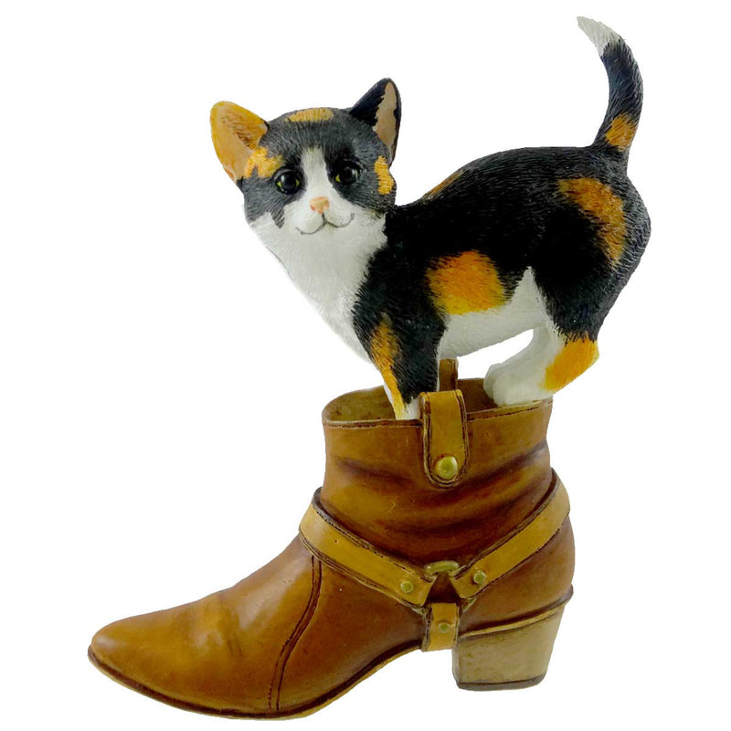 Animal KITTEN WITH BOOT Resin Country Artists CAO6690