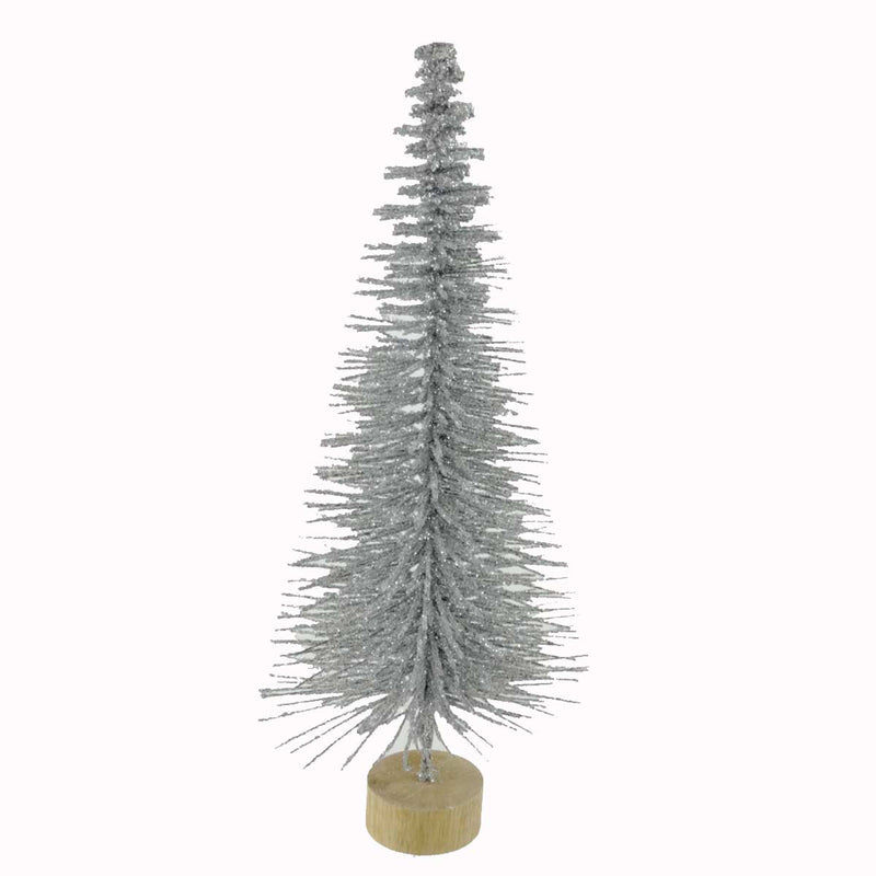 Christmas Silver Glitter Table Tree Decoration Display Village Hc11920752 (13972)