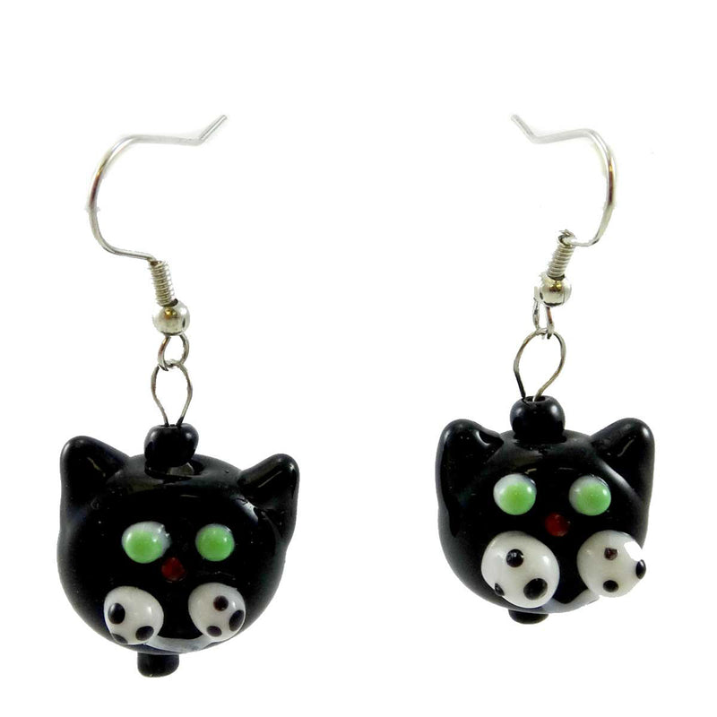 Halloween Halloween Cat Earrings Metal & Glass Silvestri Glass 20085834 (14244)