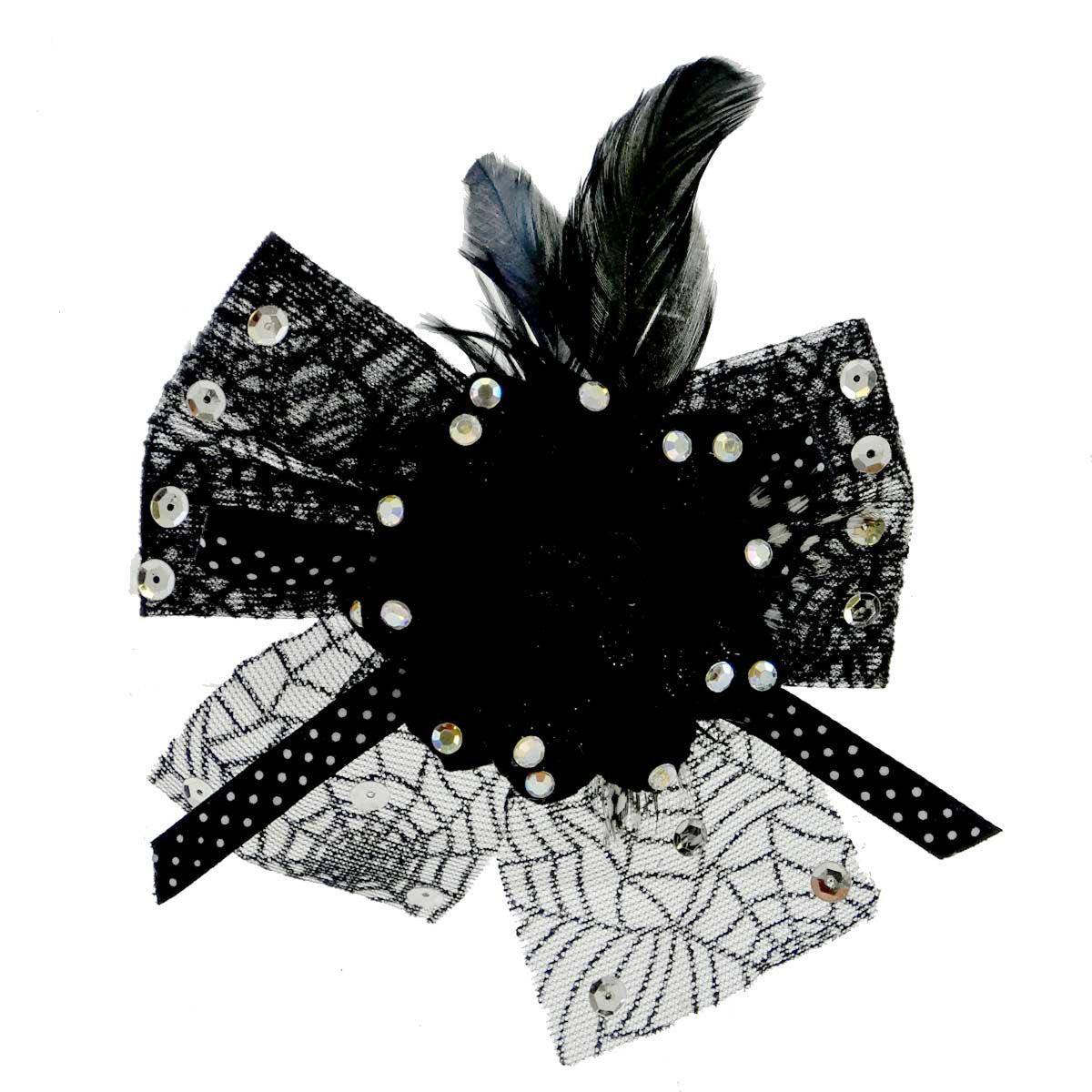 (14247) Ribbon Feather Bracelet Flower