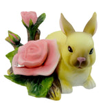 Easter BUNNY WITH ROSE Porcelain Easter Spring Garden Flower 4027616