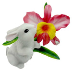 Easter BUNNY WITH ORCHID Porcelain Easter Spring Orchid 4027619