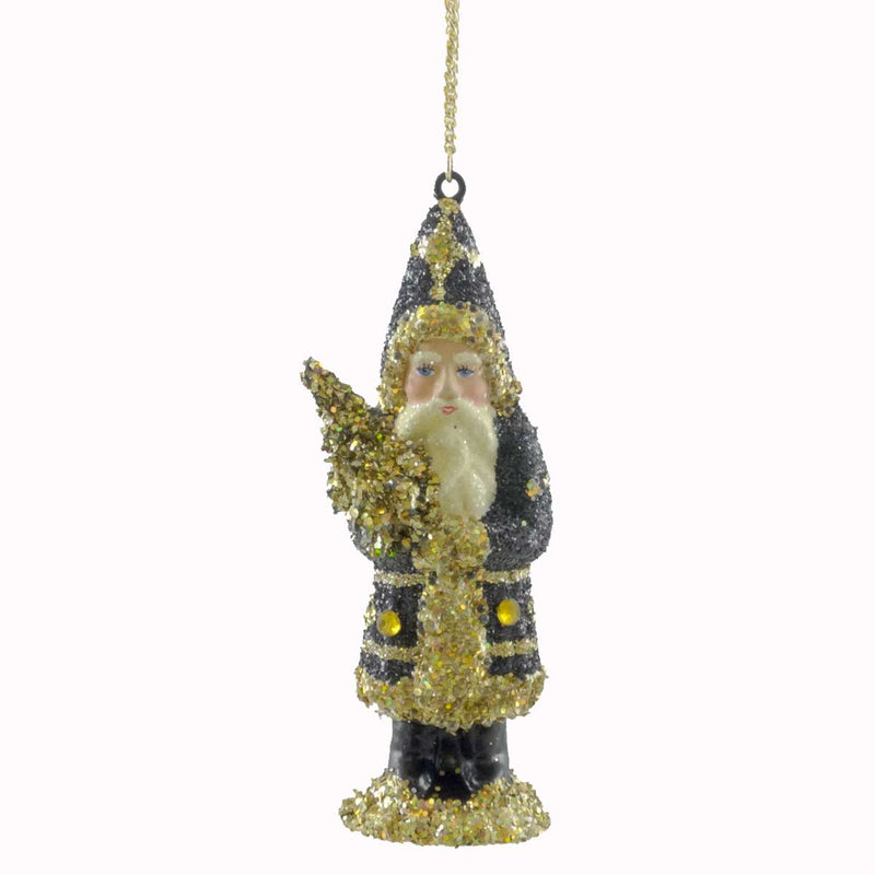 Christopher Radko Beaded Bounty Paper Mache Ornament Schaller Santa German (16039)
