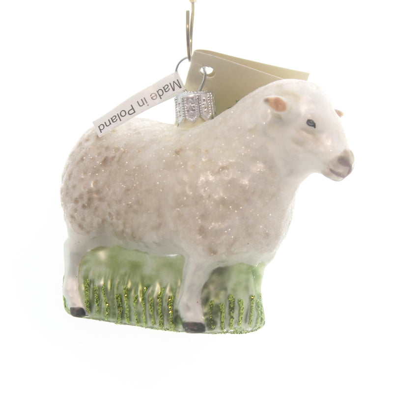 Tannebaum Treasures Sheep Glass Ornament Farm Animal Wool Ha185201 (16694)
