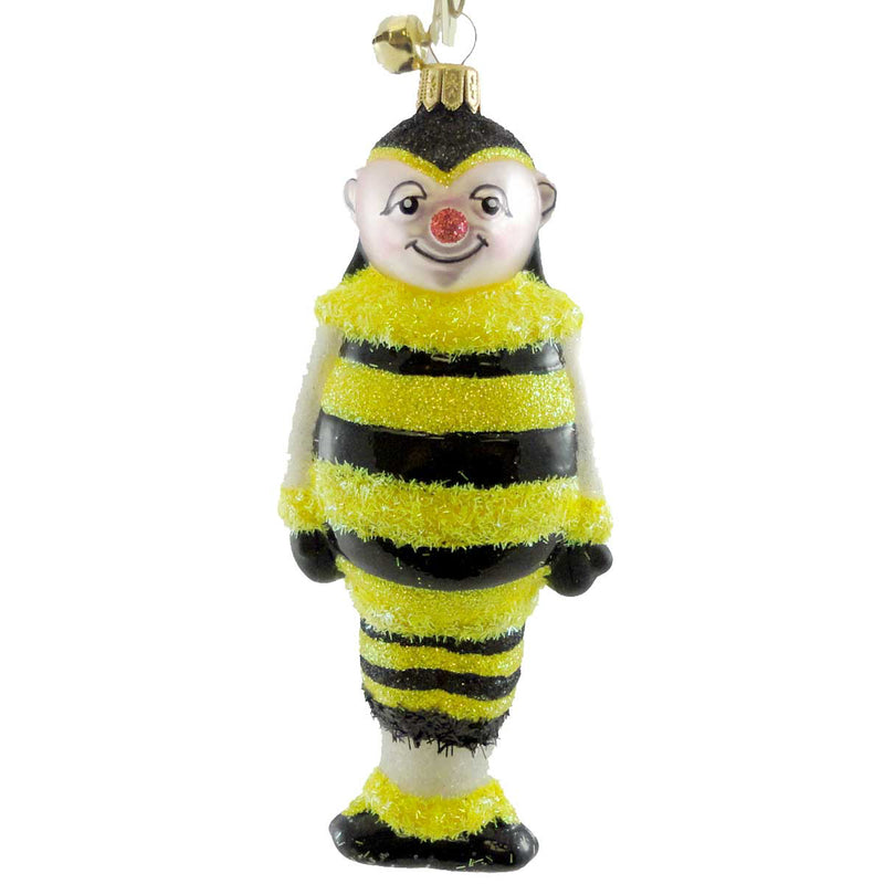 Jinglenog Billy D Buzz Blown Glass Ornament Christmas Bee 80193 (17350)