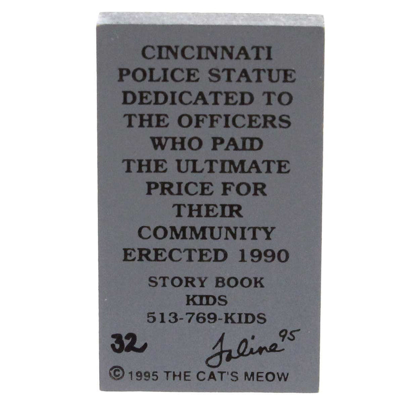 Cats Meow Cincinnati Police Statue - - SBKGifts.com