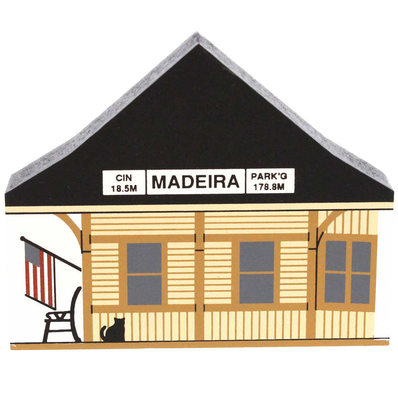 Cats Meow MADERIA TRAIN STATION Wood Maderia Ohio CSTM4368