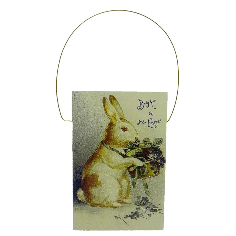 Easter Bright Be Your Easter Pressed Wood Bunny  Rabbit Basket Picture E34