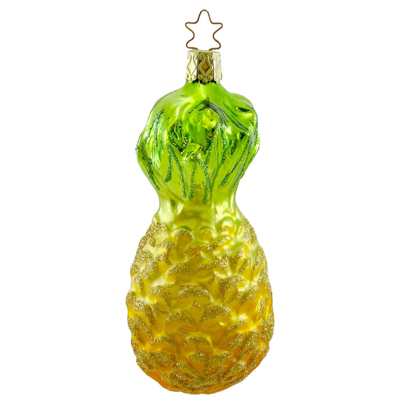 Inge Glas Pineapple Blown Glass Ornament Tropical Fruit Veggie 123508 (19096)