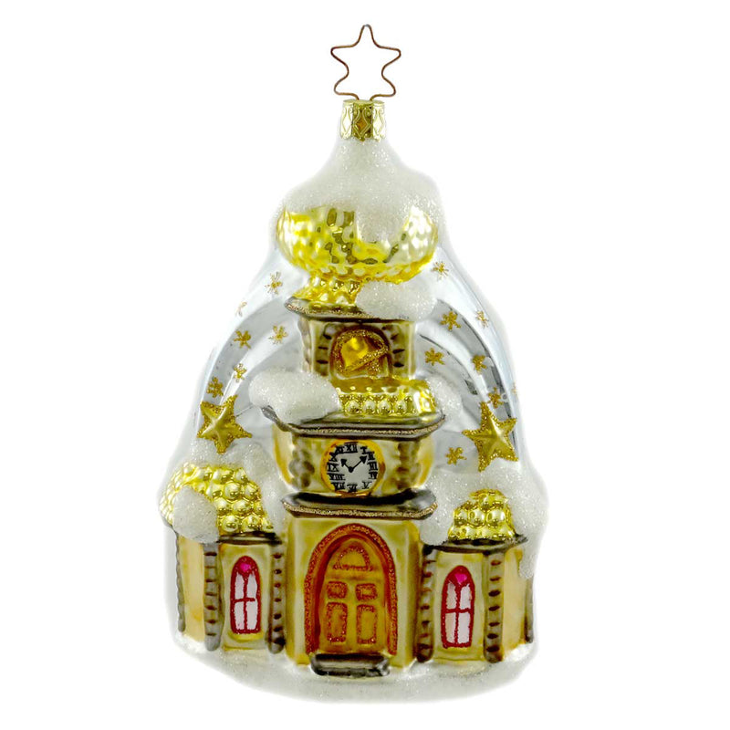 Inge Glas Birgits Faith Blown Glass Ornament Church 101307 (19124)